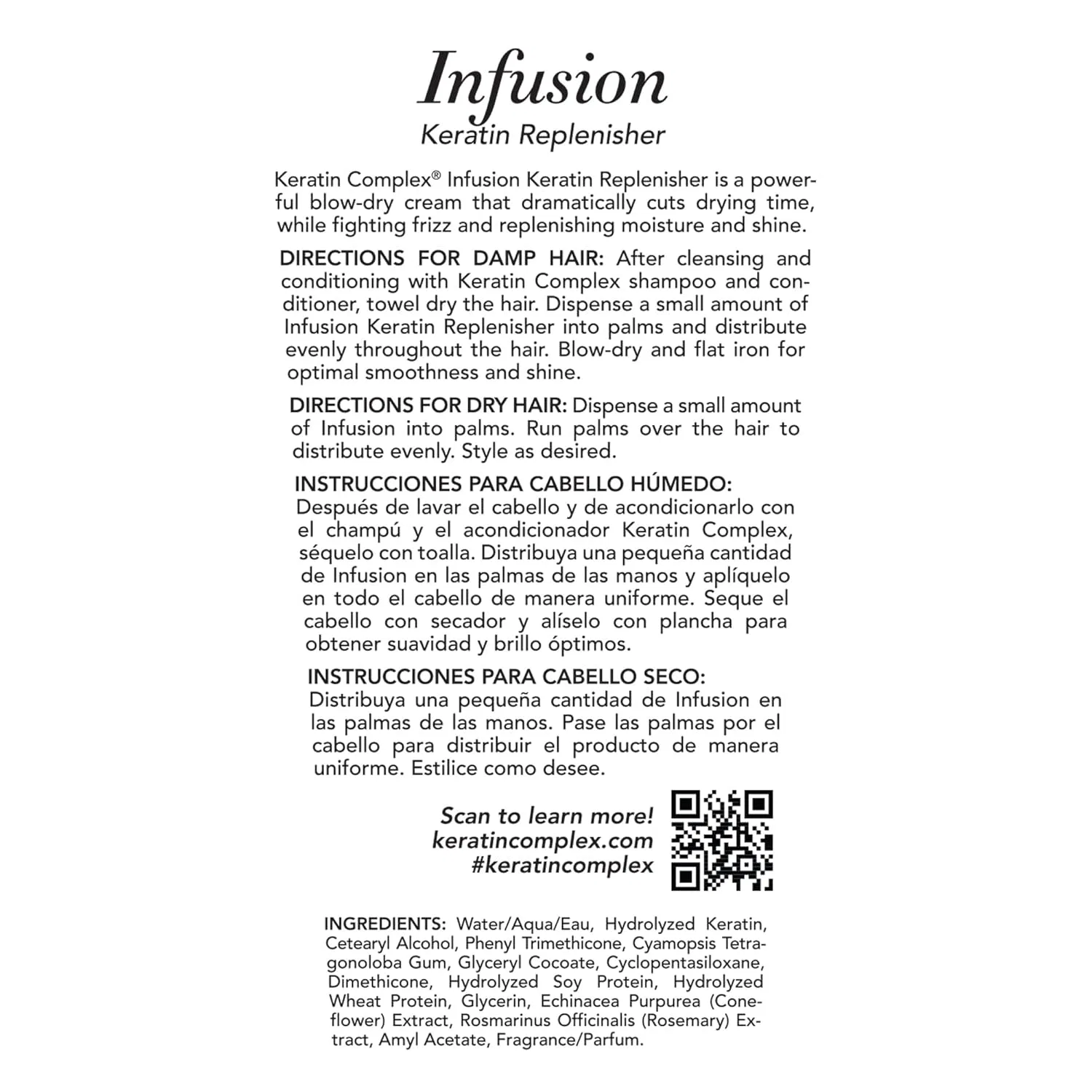 Кератиновый восстановитель «Infusion Keratin Replenisher» от Infusion Therapy by Keratin Complex Keratin Complex — фото 2
