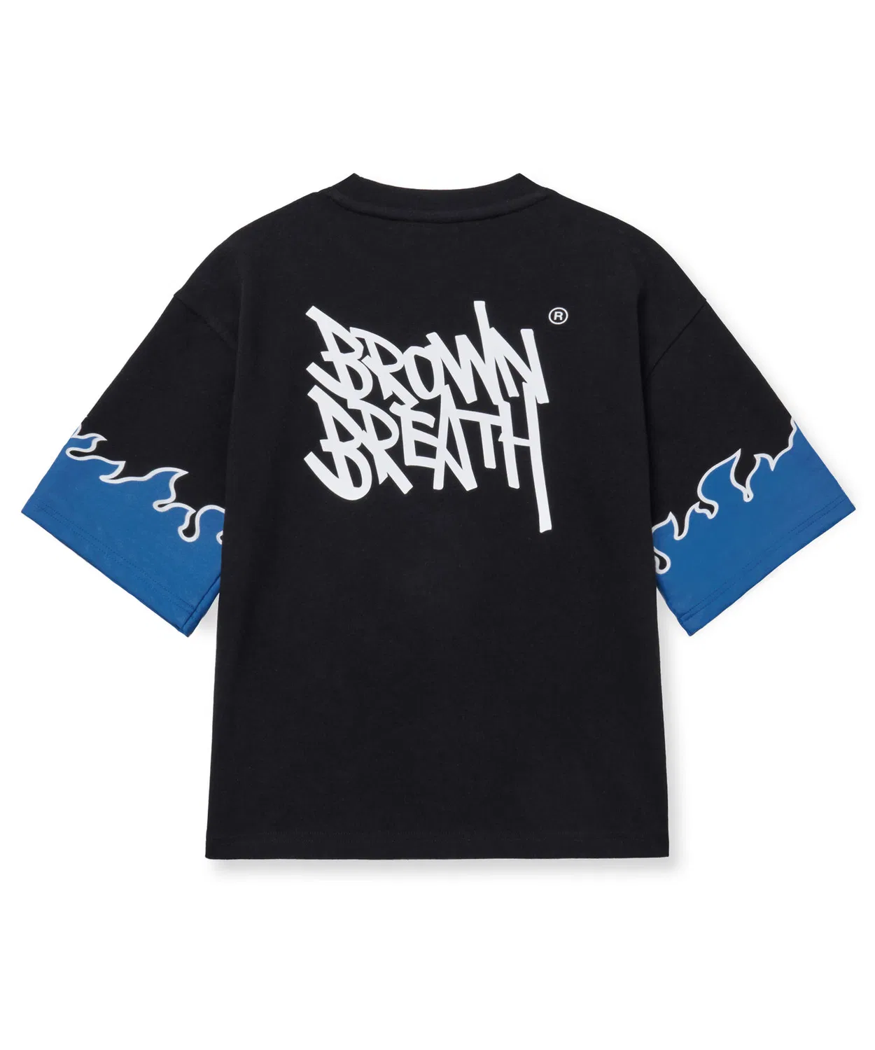 Детская футболка Brownbreath Kids Fire с рукавом 3/4, чёрная — фото 3