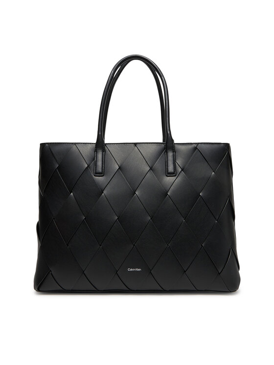 

Сумочка Ck Woven Medium Shopper K60K612994 Calvin Klein, черный