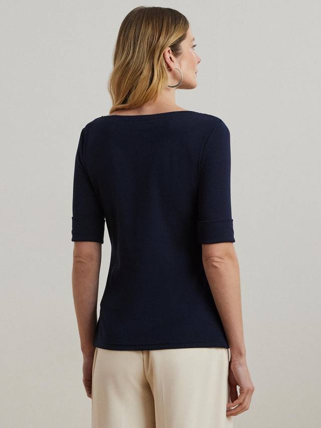 Топ с вырезом лодочкой от джуди Ralph Lauren, цвет Lauren Navy — фото 4