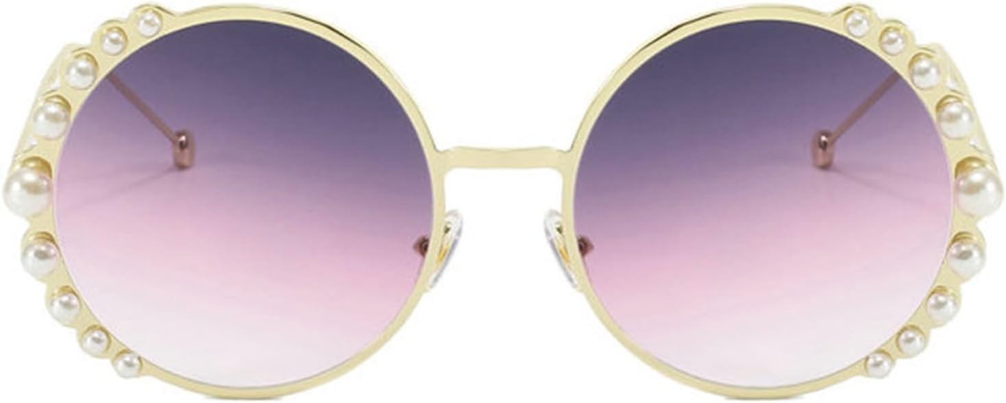 

Солнцезащитные очки Willochra женские круглые, с кристаллами, бриллиантами и жемчугом, ручной работы, конфетного цвета, с цветочным дизайном, летние солнцезащитные очки, Purple