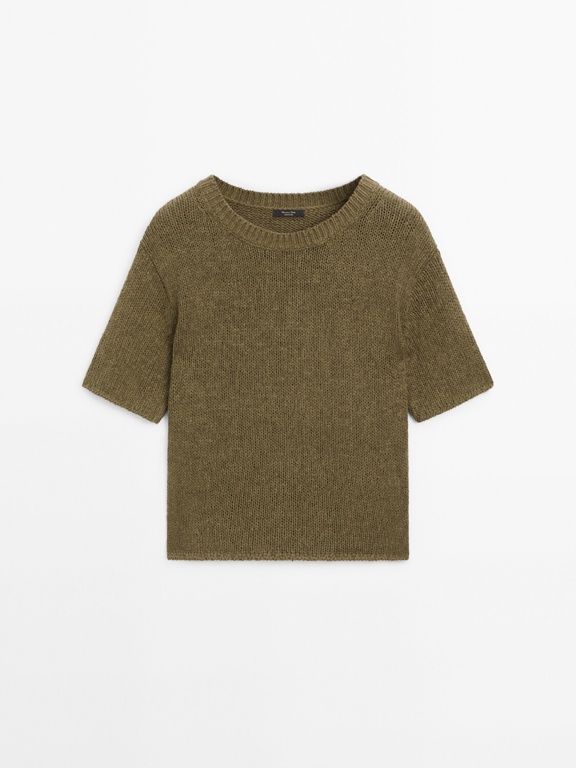 

Свитер из смесового хлопка Massimo Dutti, хаки
