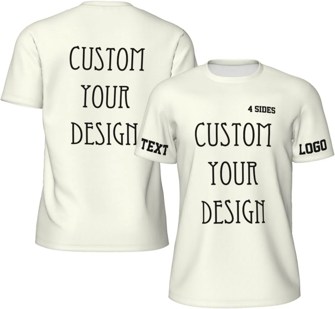 

Футболка Custom для мужчин с принтом на все стороны