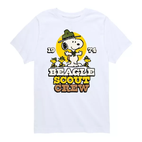 

Футболка с принтом для мальчиков 8-20 лет "Beagle Scout Crew" в стиле Peanuts Licensed Character, белый