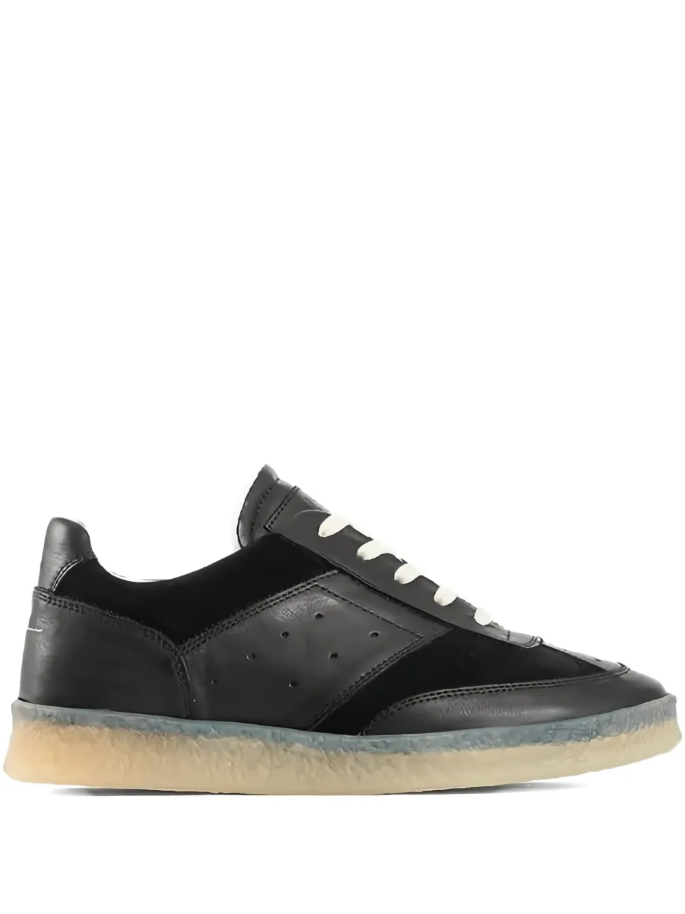 

Кроссовки с кожаными вставками MM6 Maison Margiela, черный