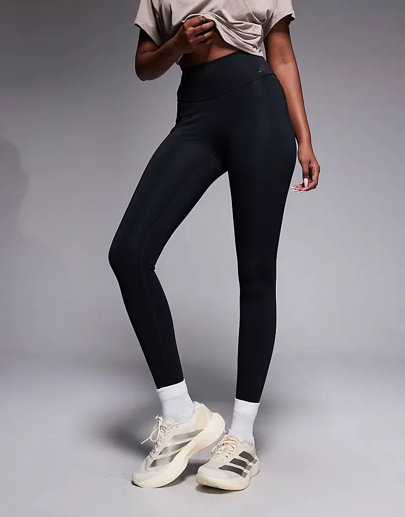 Леггинсы Adidas Performance Training Optime полной длины, черный — фото 4
