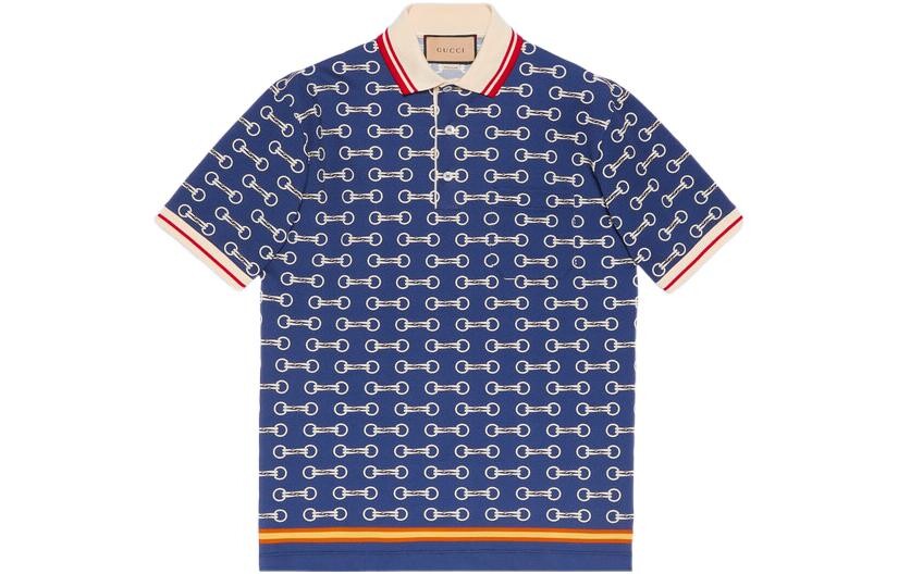 

Мужская рубашка поло GUCCI, цвет Blue