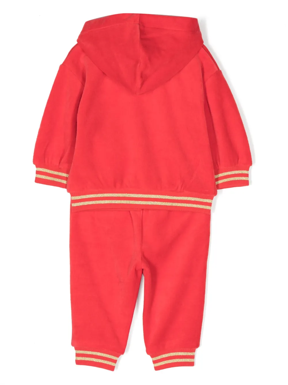 Спортивный костюм с нашивками Moschino Kids, красный — фото 2