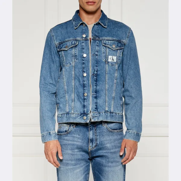 

Джинсовая куртка узкого кроя Calvin Klein, синий