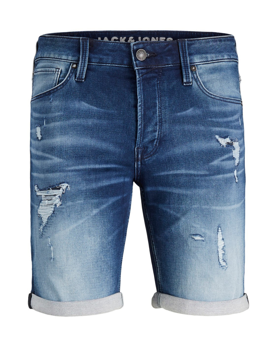 

Шорты Jack & Jones с эффектом потертости, синий