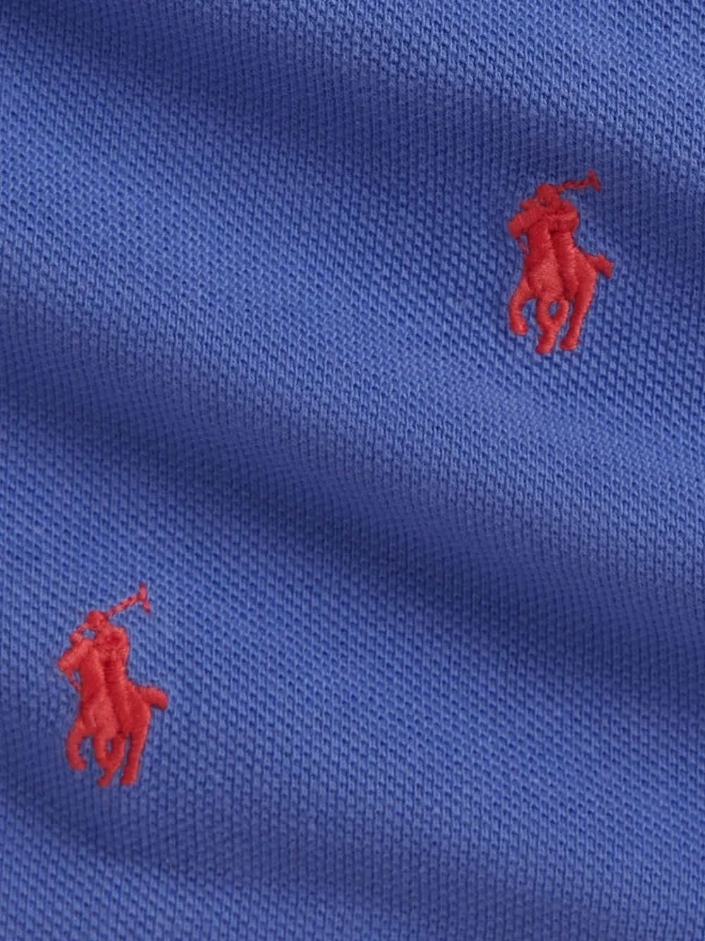 Рубашка поло с вышитым логотипом POLO RALPH LAUREN KIDS, синий — фото 3