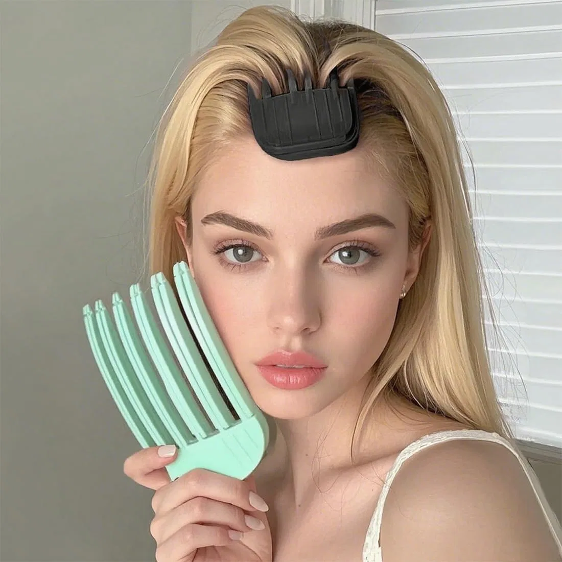 Заколки для прикорневого объема (4 шт.) Coyun, Black + Mint Green — фото 4