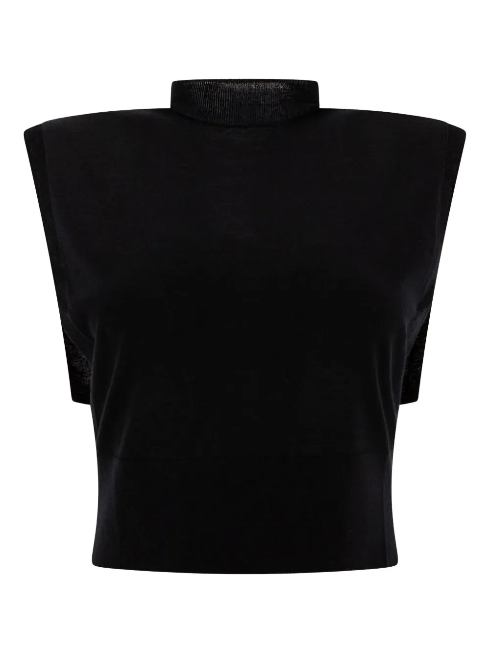 

Топ без рукавов с высоким воротом MAX MARA, черный