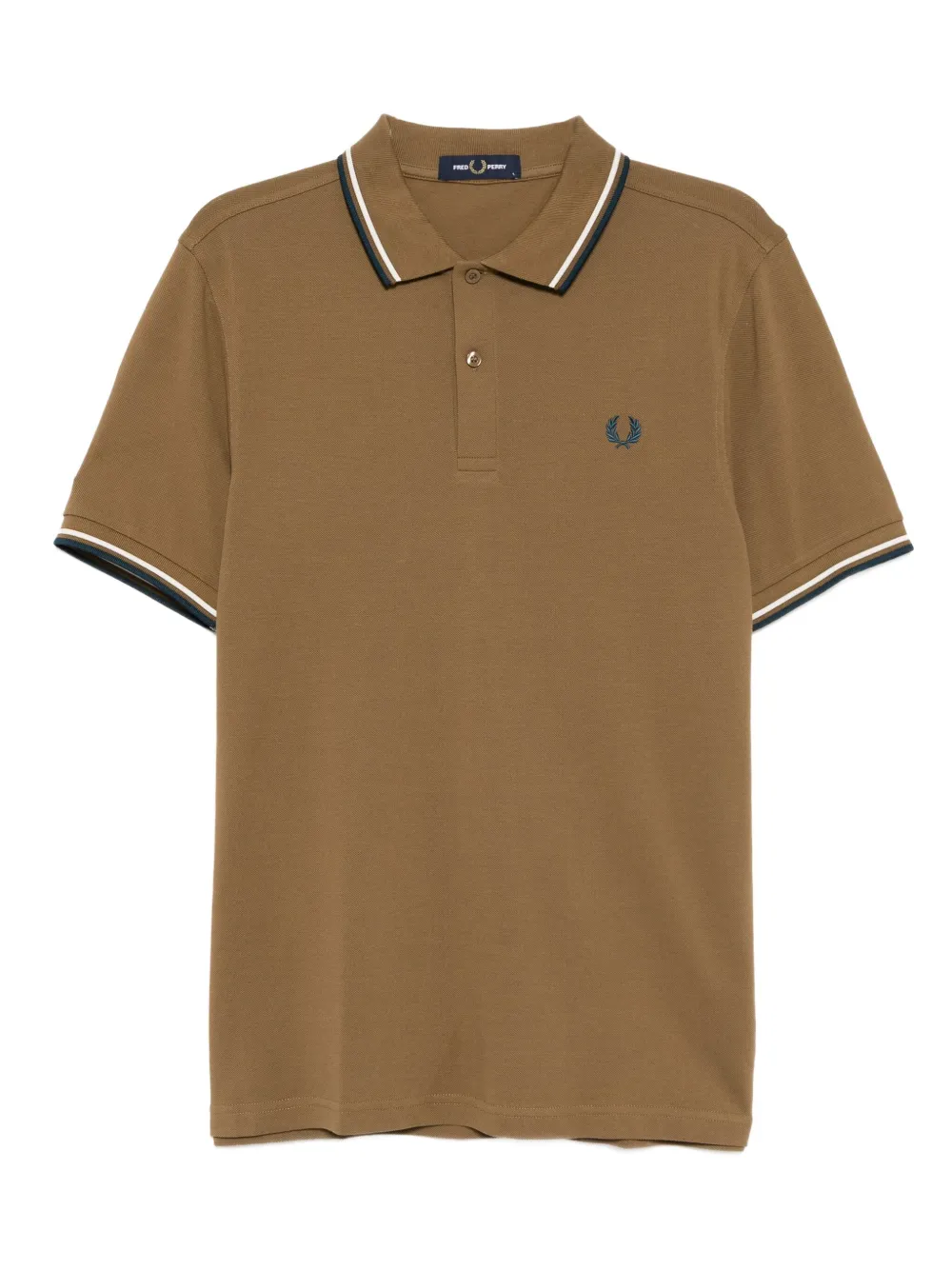 

Рубашка-поло с вышитым логотипом Fred Perry, коричневый