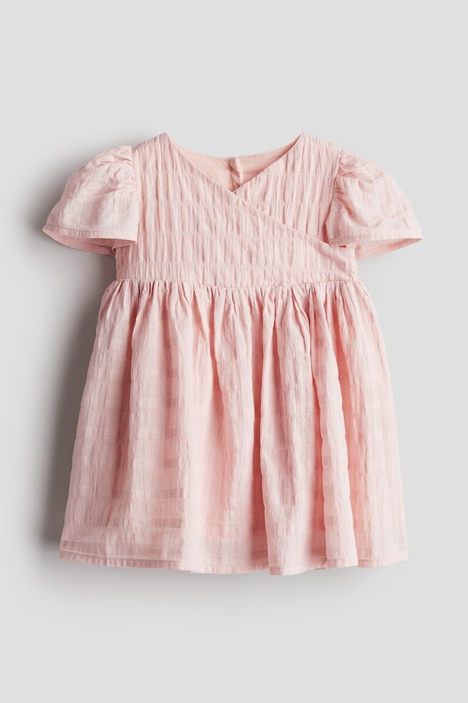 

Хлопковое платье с запахом H&M, розовый