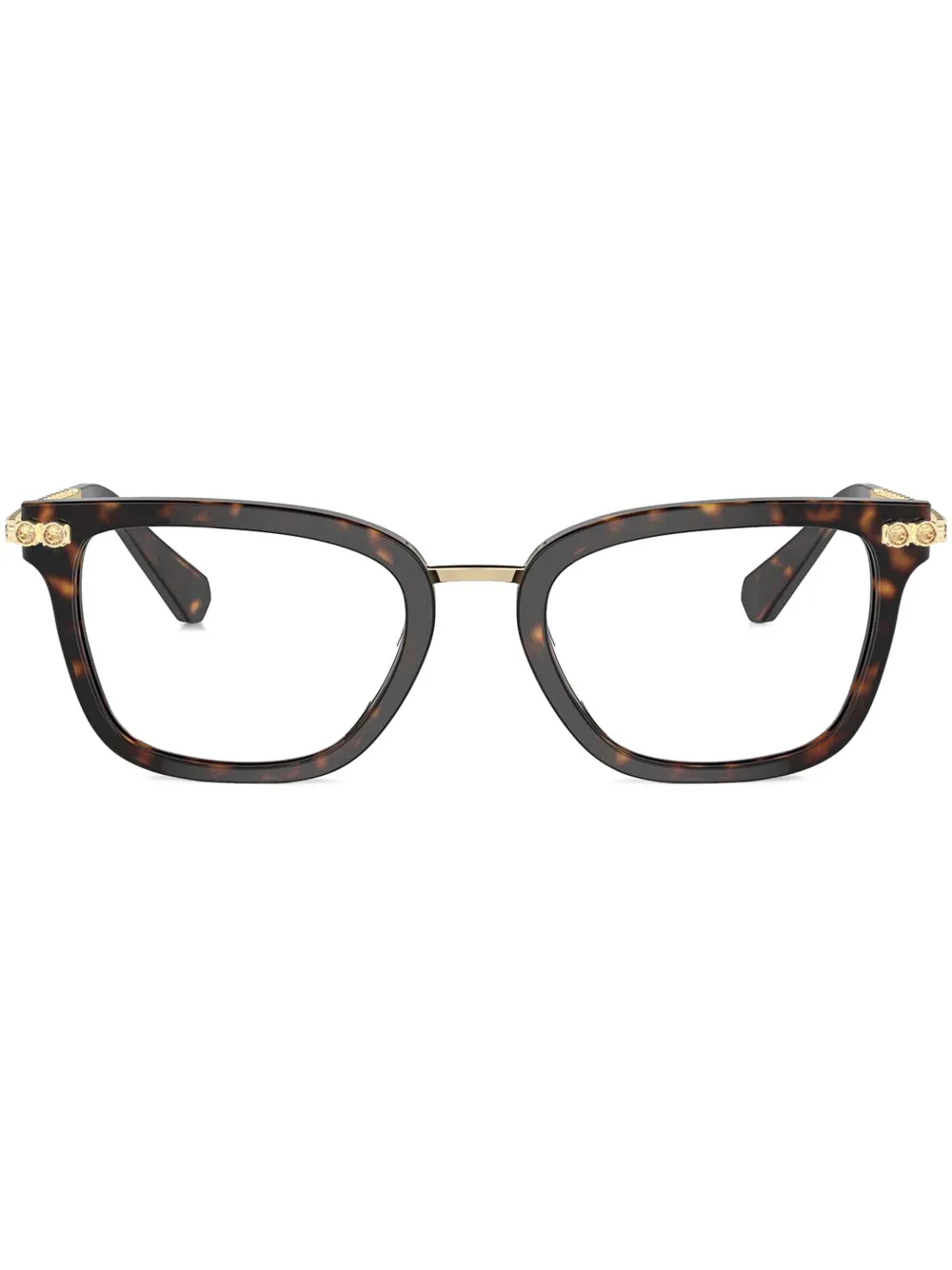 

Очки в геометричной оправе Swarovski, коричневый