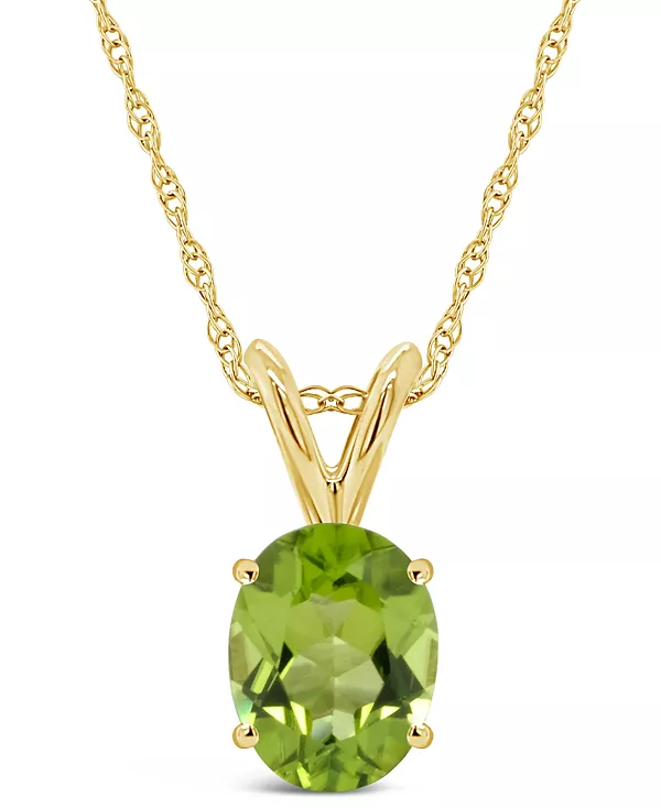 

Ожерелье с подвеской из перидота (1-1/3 карата) из 14-каратного желтого золота Macy'S, peridot