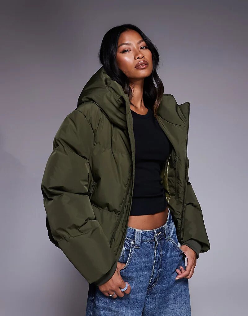 

Зеленая стеганая куртка с капюшоном Good For Nothing