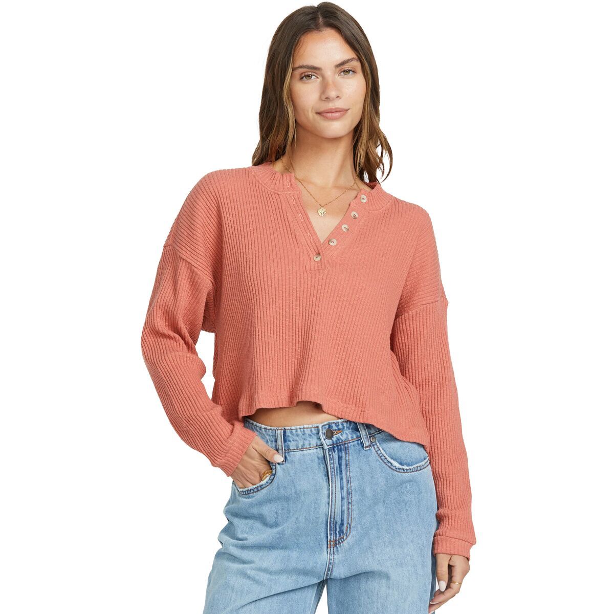 

Длинный вязаный топ с длинными рукавами Good catch Billabong, красный