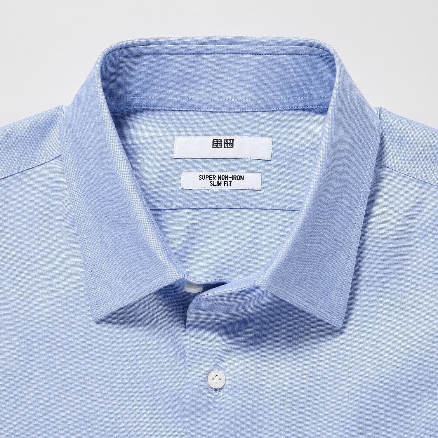 Рубашка UNIQLO Non-iron приталенного кроя с воротником L, белый — фото 2