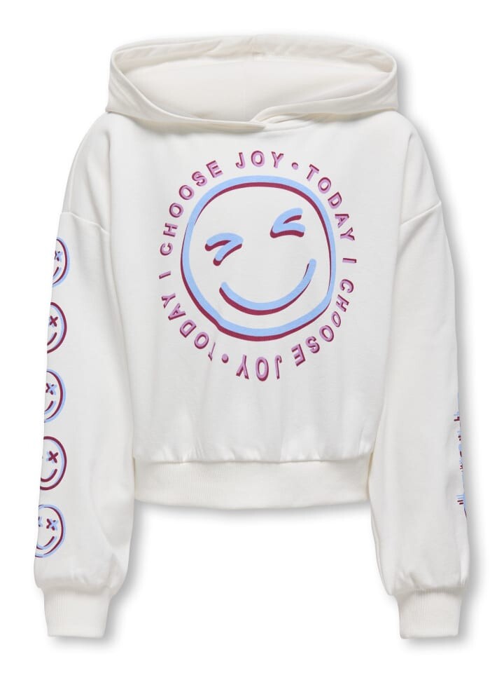 

Толстовка KIDS ONLY Kapuzensweatshirt KOGSMILE LIFE L/S HOOD, цвет cloud dancer