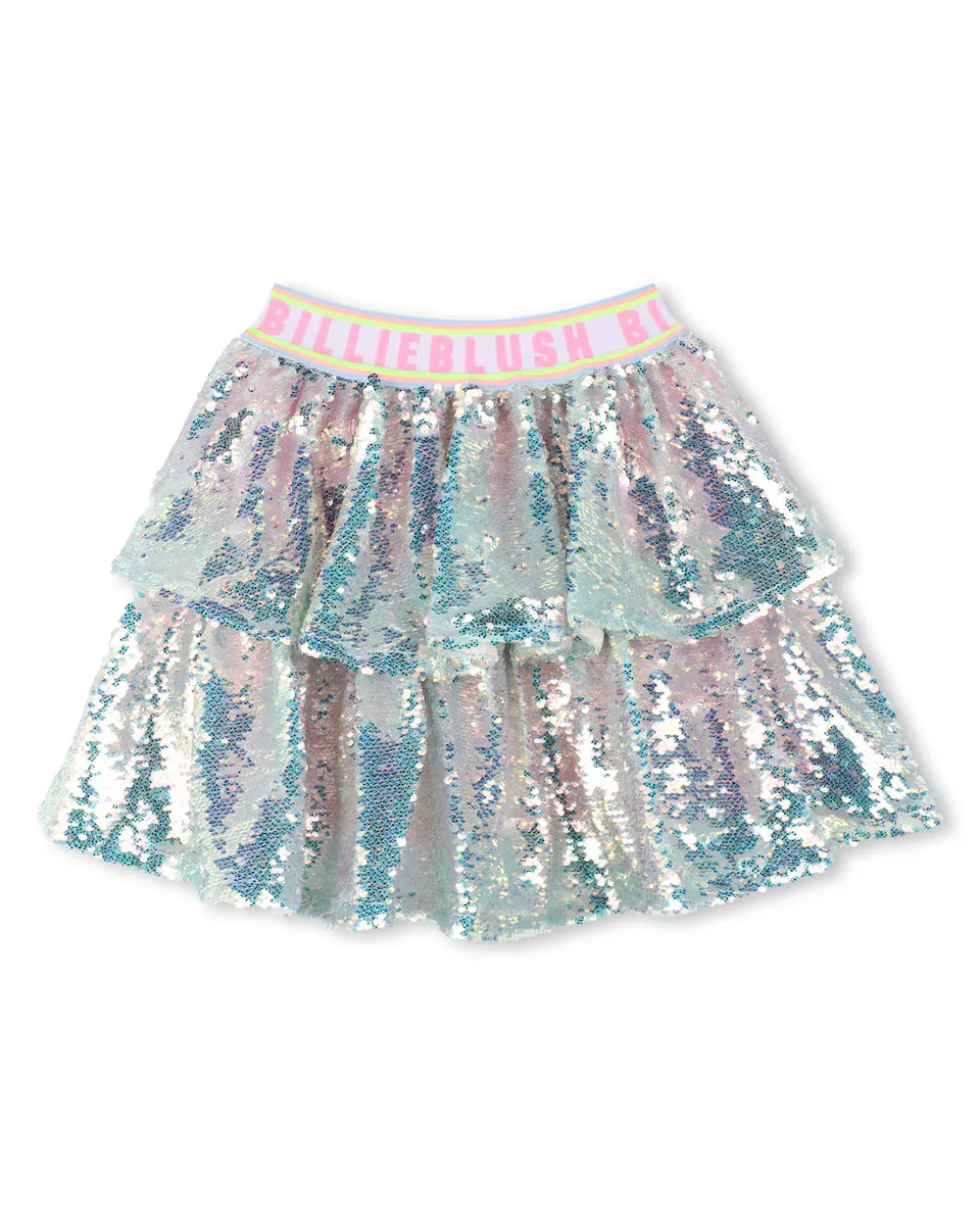 

Юбка для девочки с пайетками и эластичной талией Billieblush, голубой
