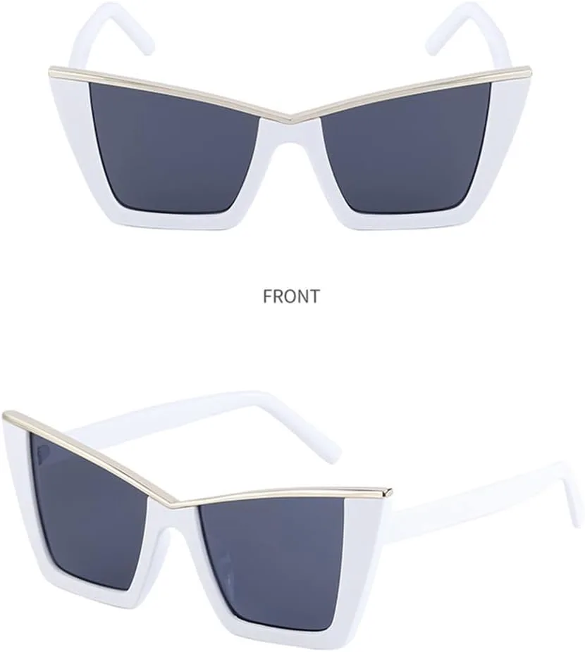 

Модные солнцезащитные очки «кошачий глаз» для женщин, винтажные, большие, черные, солнцезащитные очки класса люкс с защитой от УФ-излучения UV400 HVTVTLA, Black