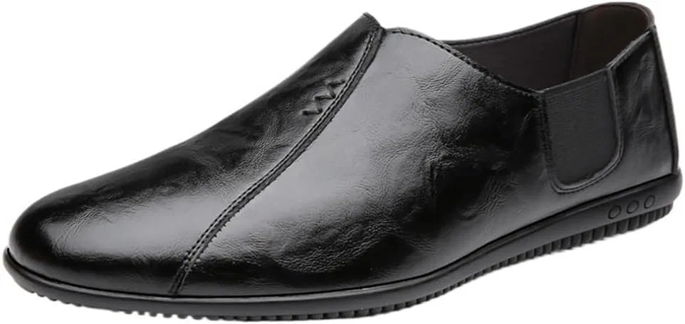 Лоферы кожаные мужские, Oxfords, черный UOPYNE