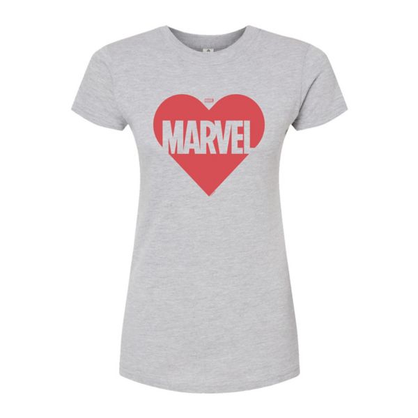 

Футболка Juniors с логотипом в форме сердца Marvel, серый