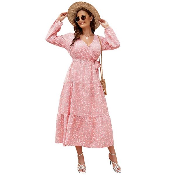 

Женские брюки plus size с v-образным вырезом и длинными рукавами 16x Elitespirit, Pink