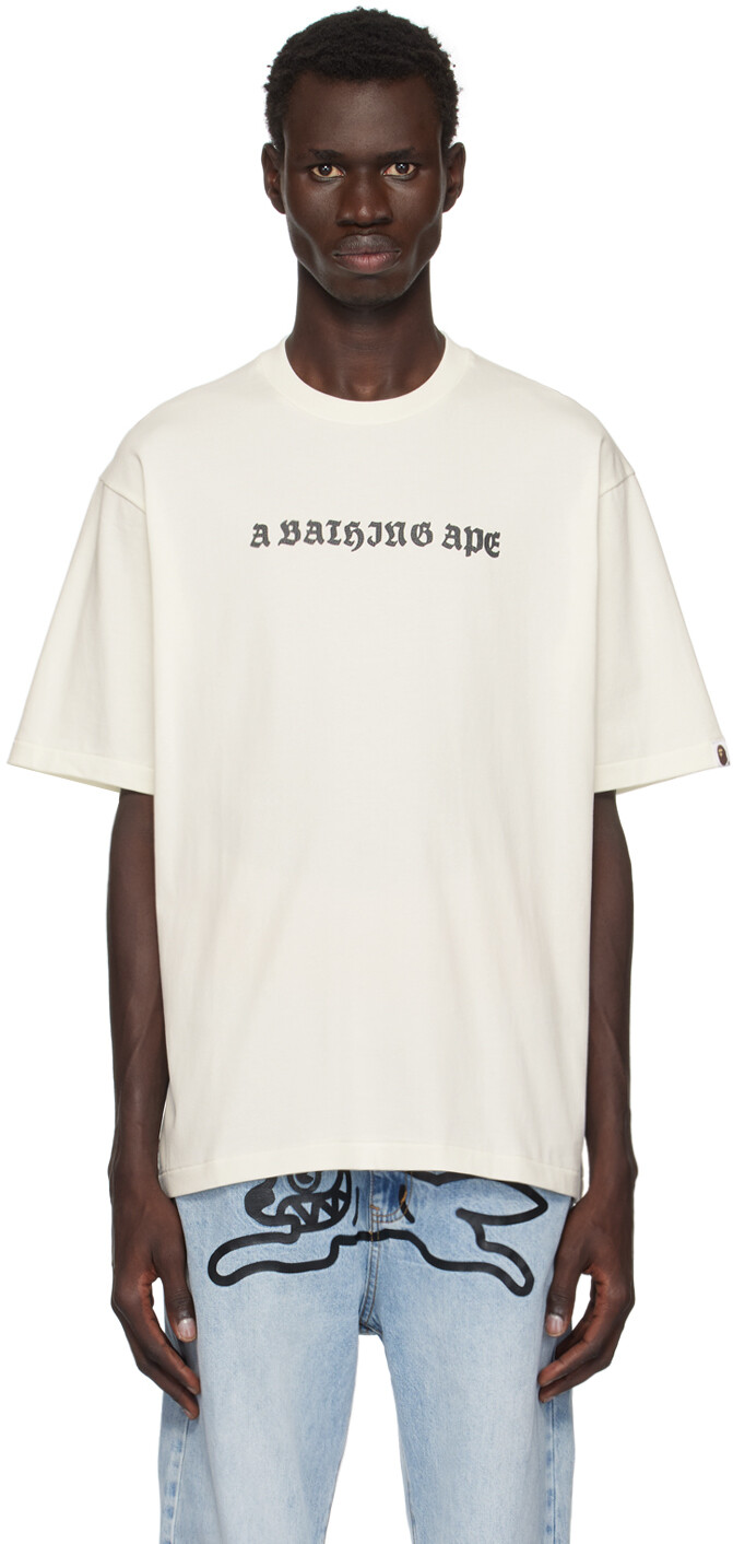 

Футболка свободного кроя с логотипом Off-White Gothic BAPE