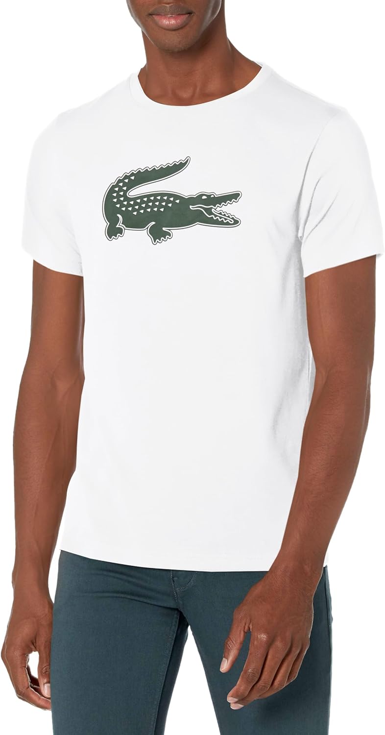 

Мужская спортивная футболка Lacoste Ultra Dry XXL с логотипом, White & Green, Белый, Мужская спортивная футболка Lacoste Ultra Dry XXL с логотипом, White & Green