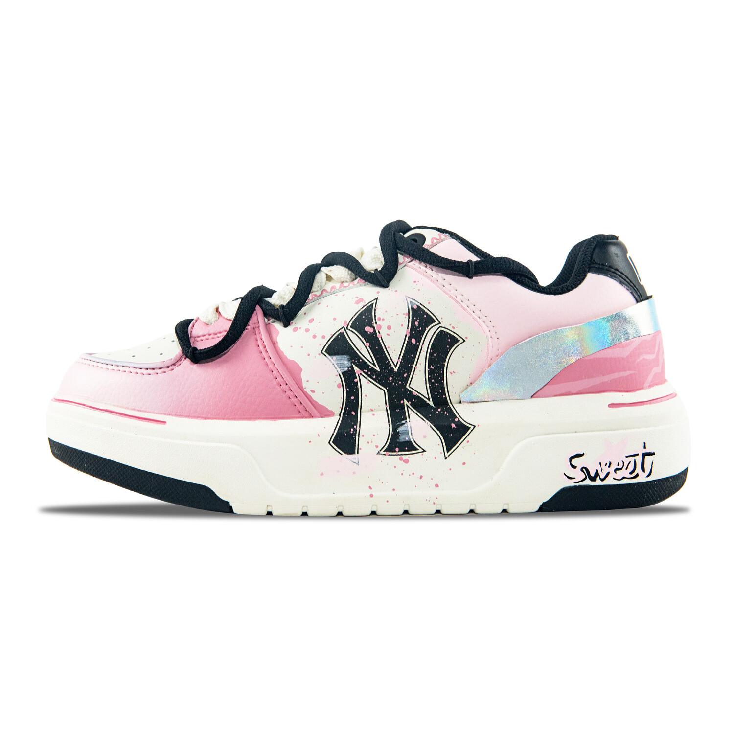 

Кроссовки MLB Chunky Liner Skateboarding Shoes Unisex Low-top White/pink, розовый