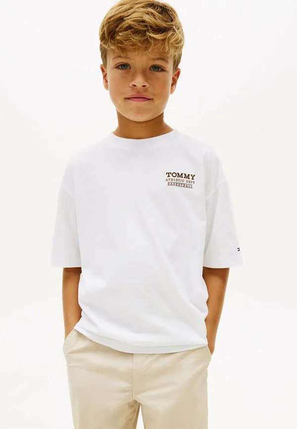 Футболка с графическим принтом на спине и круглым вырезом Tommy Hilfiger, White — фото 3