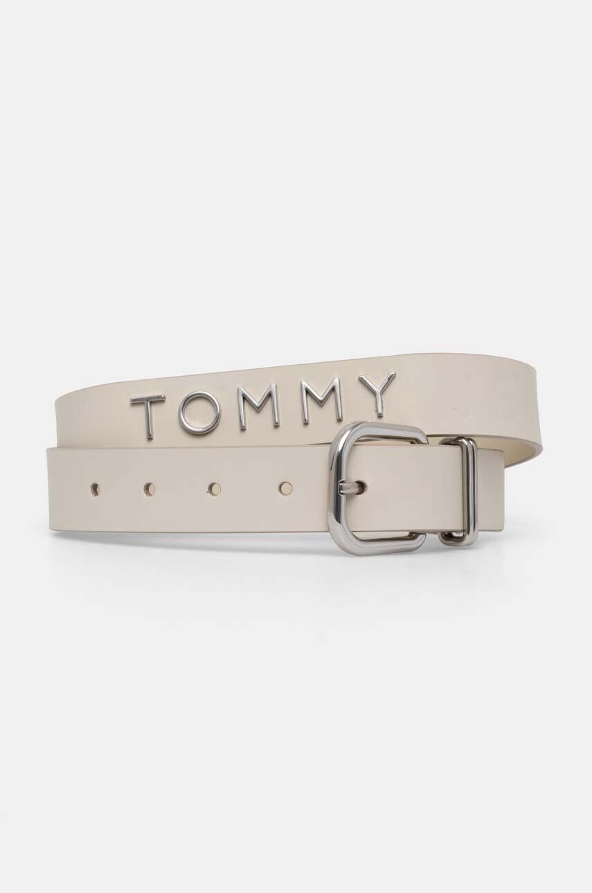 

Кожаный ремень Tommy Jeans, бежевый