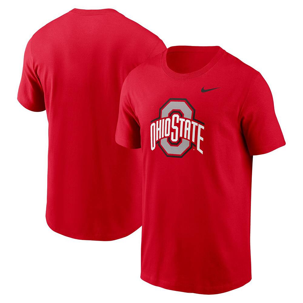 Мужская футболка с логотипом Nike Scarlet Ohio State Buckeyes Primetime Evergreen, цвет Osu Red