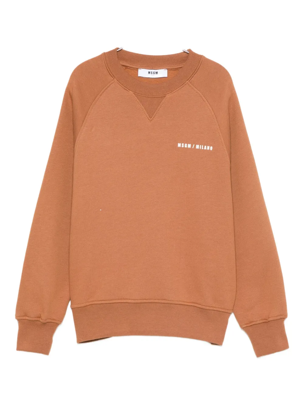 

Толстовка с логотипом и рукавами реглан MSGM Kids, коричневый