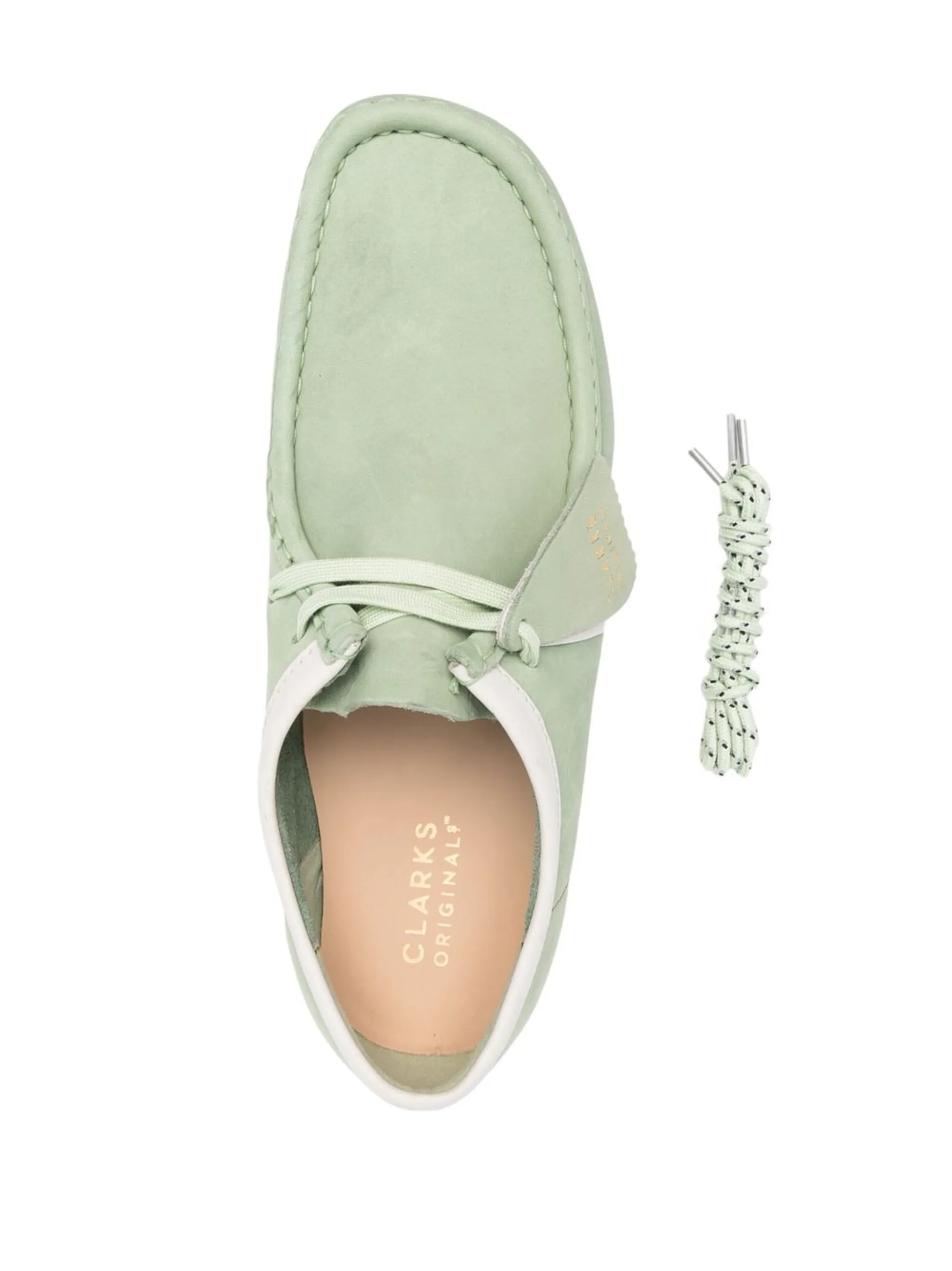 Топсайдеры Wallabee на шнуровке Clarks Originals, зеленый — фото 4