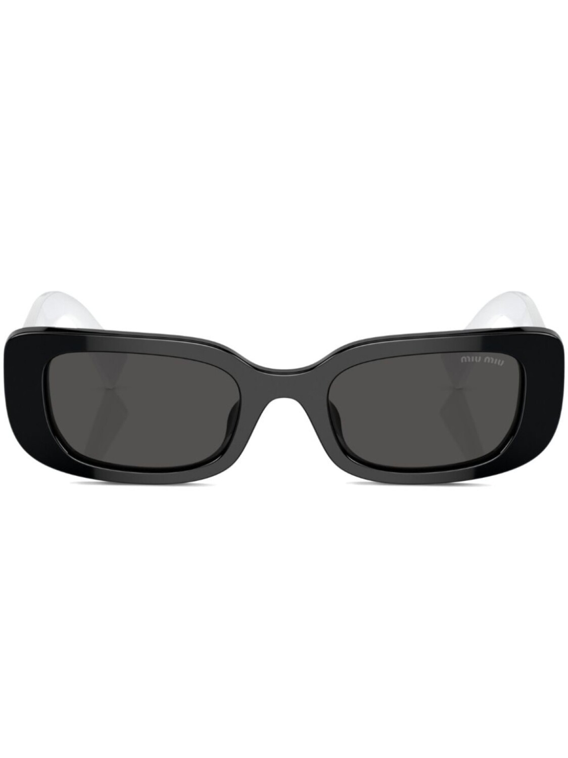 

Miu Miu Eyewear солнцезащитные очки в прямоугольной оправе с логотипом, черный