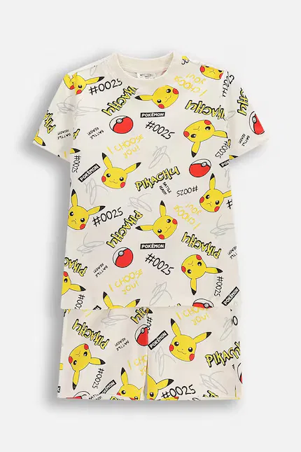 Пижама детская двусторонняя с принтом Pokemon Coccodrillo, бежевый