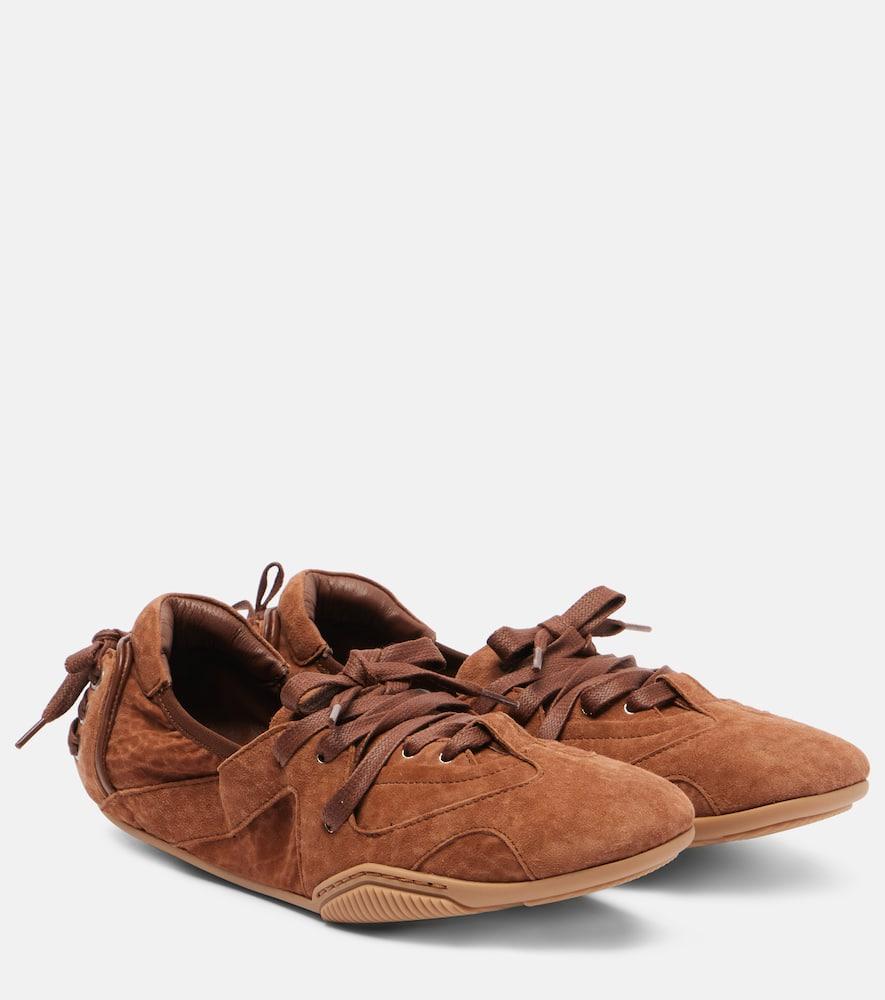 Замшевые кроссовки Acne Studios, Brown