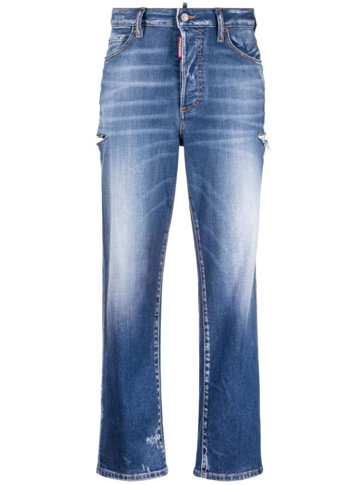 

DSQUARED2 прямые джинсы с прорезями, синий