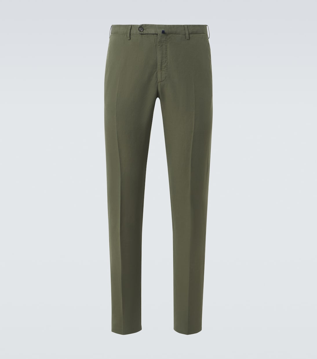 

Прямые брюки из льна и хлопка Slowear, хаки