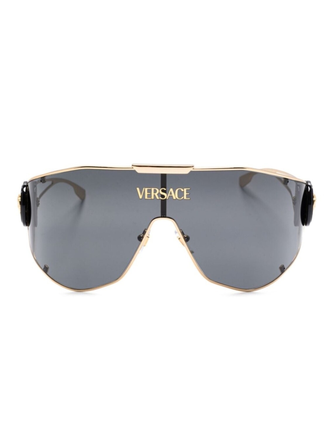 

Versace Eyewear солнцезащитные очки Medusa в геометричной оправе, золотой