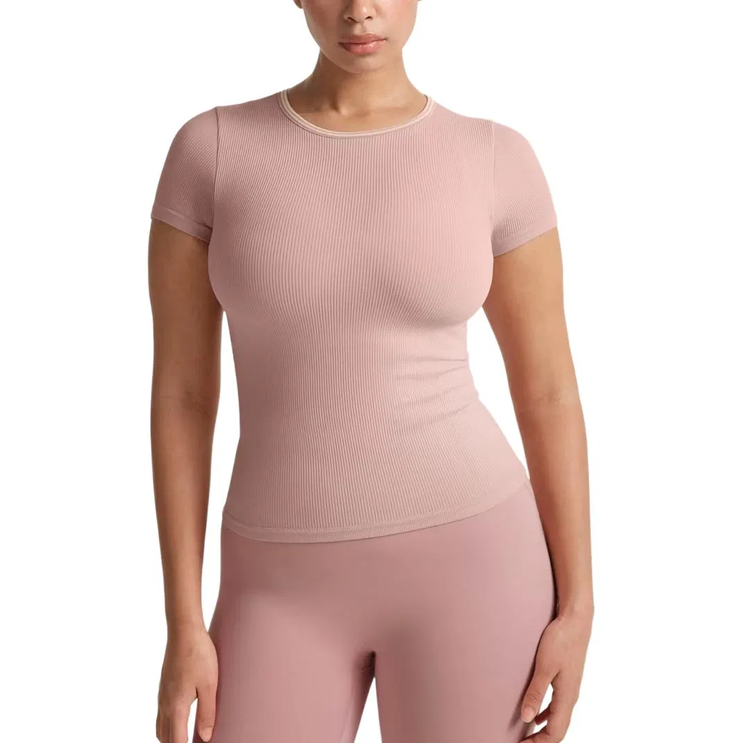 Футболка Nike SKIMS Ribbed Seamless женская бежевая