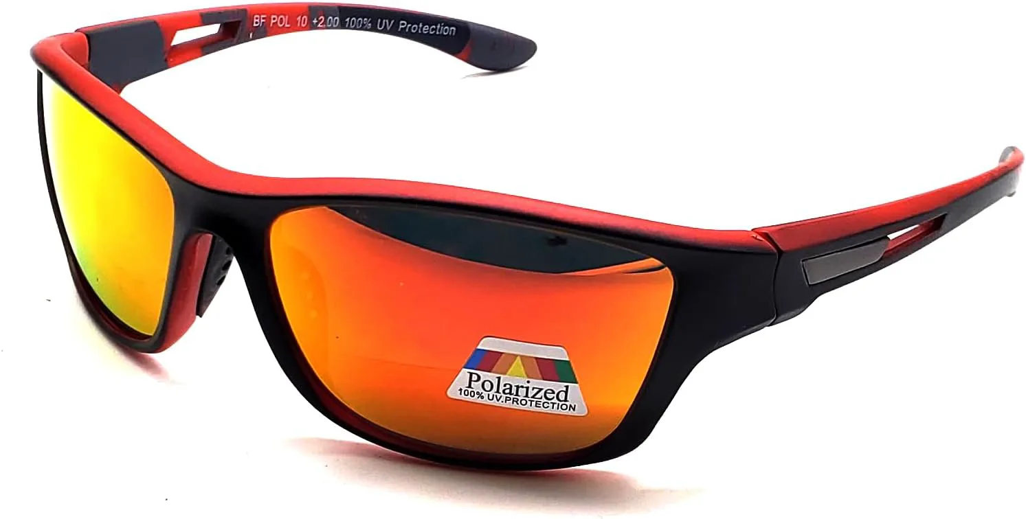 

Поляризованные бифокальные солнцезащитные очки для женщин и мужчин, спортивные, рыболовные, велосипедные, для вождения. 1.50 1.75 2.00 2.5 SydeStyle, Red