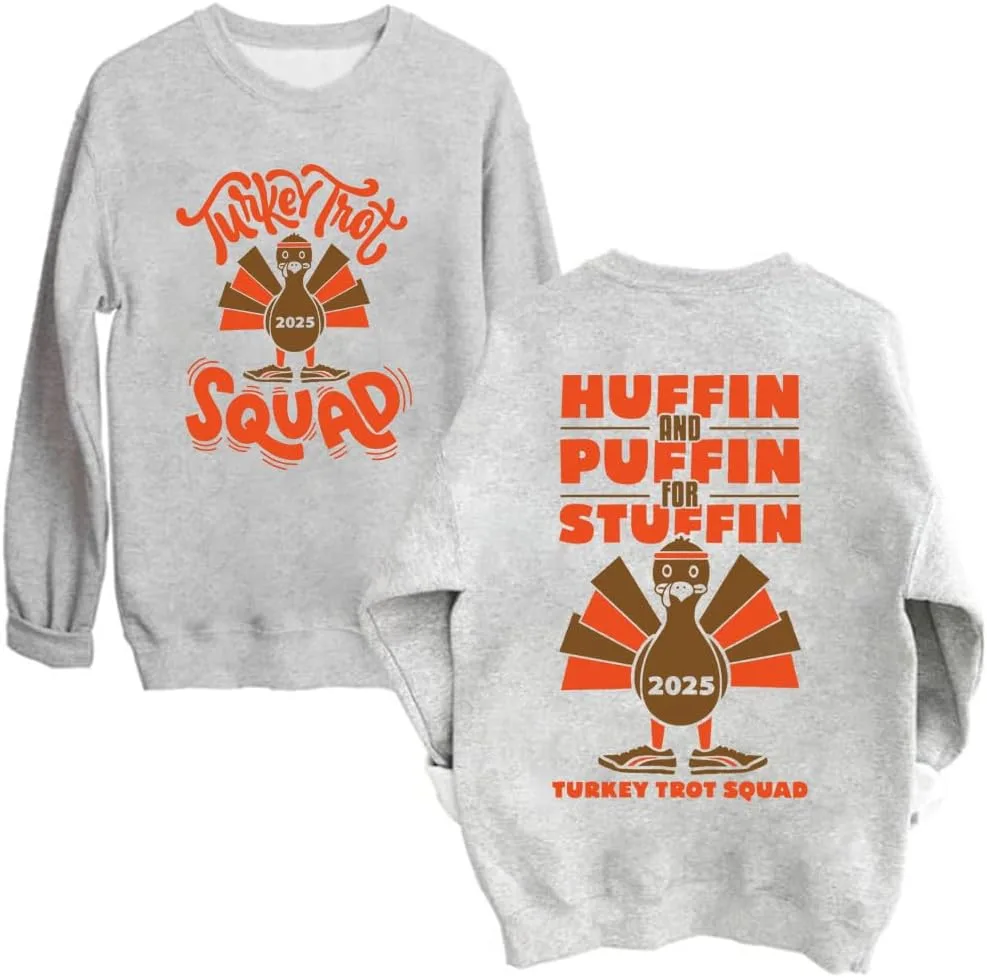 

Толстовка Turkey Trot Squad с принтом Huffin and Puffin for Stuffin JWVEL