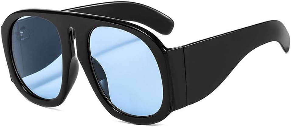 

Модные солнцезащитные очки для женщин в винтажном стиле стимпанк, солнцезащитные очки для мужчин в стиле ретро-панк с защитой от УФ-излучения UV400 TKKTLLT, C2black-blue