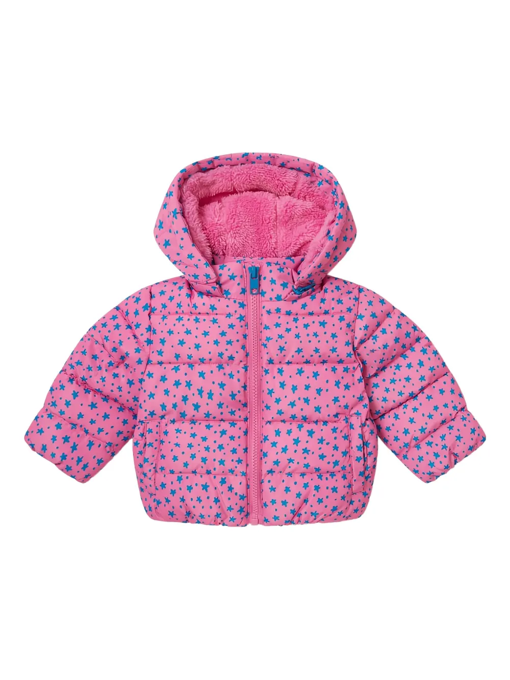 

Стеганая куртка с принтом Stella McCartney Kids, розовый