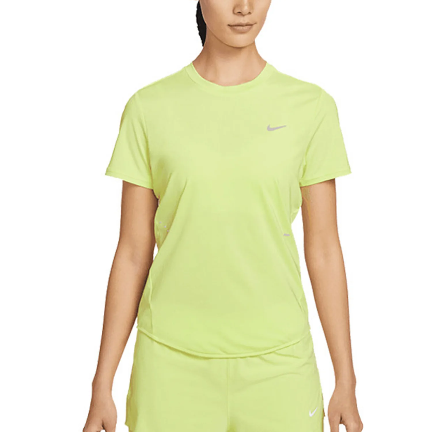 Nike Футболка для бега женская светло-зеленая